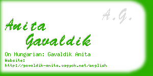 anita gavaldik business card